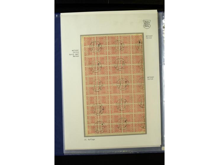 1918/40, sehr schöne vierbändige Sammlung mit Farben, Einheiten, Plattenfehler, Zwischenstegpaaren, Mi.-Nr. 10K, gute Flugpos