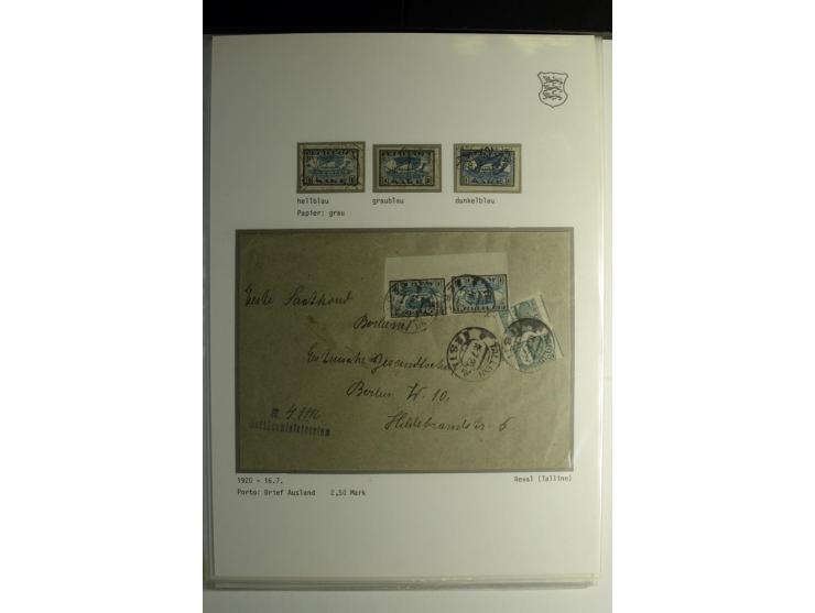 1918/40, sehr schöne vierbändige Sammlung mit Farben, Einheiten, Plattenfehler, Zwischenstegpaaren, Mi.-Nr. 10K, gute Flugpos
