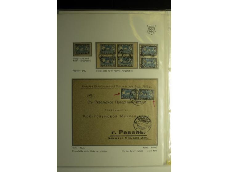 1918/40, sehr schöne vierbändige Sammlung mit Farben, Einheiten, Plattenfehler, Zwischenstegpaaren, Mi.-Nr. 10K, gute Flugpos