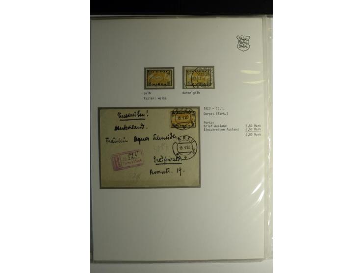 1918/40, sehr schöne vierbändige Sammlung mit Farben, Einheiten, Plattenfehler, Zwischenstegpaaren, Mi.-Nr. 10K, gute Flugpos