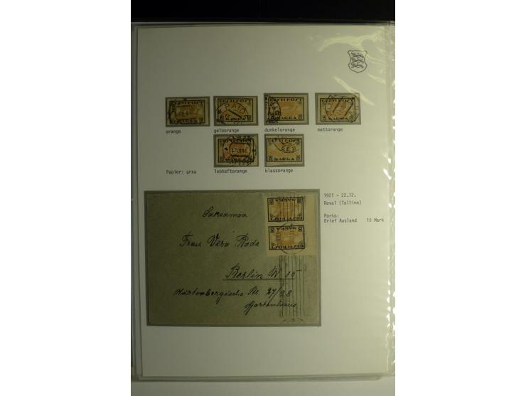 1918/40, sehr schöne vierbändige Sammlung mit Farben, Einheiten, Plattenfehler, Zwischenstegpaaren, Mi.-Nr. 10K, gute Flugpos