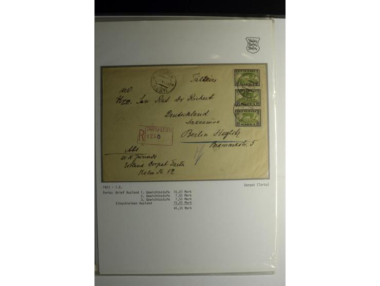 1918/40, sehr schöne vierbändige Sammlung mit Farben, Einheiten, Plattenfehler, Zwischenstegpaaren, Mi.-Nr. 10K, gute Flugpos