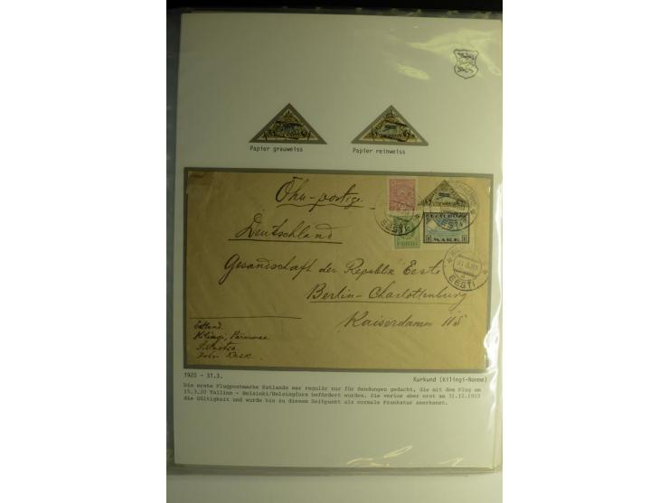 1918/40, sehr schöne vierbändige Sammlung mit Farben, Einheiten, Plattenfehler, Zwischenstegpaaren, Mi.-Nr. 10K, gute Flugpos