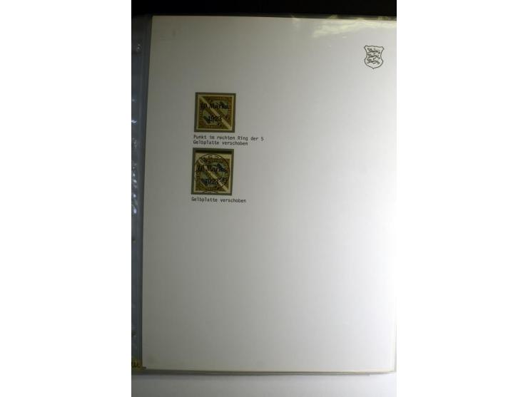 1918/40, sehr schöne vierbändige Sammlung mit Farben, Einheiten, Plattenfehler, Zwischenstegpaaren, Mi.-Nr. 10K, gute Flugpos
