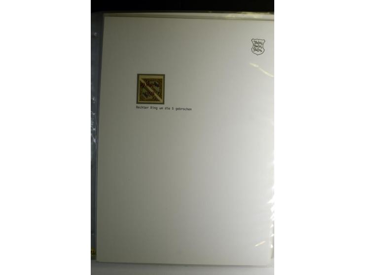 1918/40, sehr schöne vierbändige Sammlung mit Farben, Einheiten, Plattenfehler, Zwischenstegpaaren, Mi.-Nr. 10K, gute Flugpos