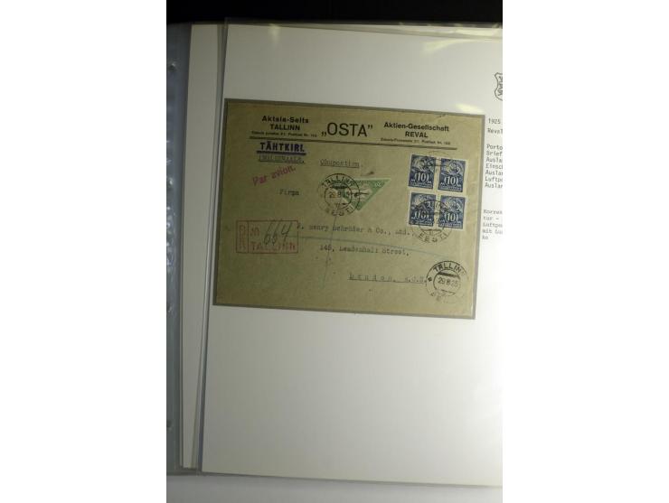 1918/40, sehr schöne vierbändige Sammlung mit Farben, Einheiten, Plattenfehler, Zwischenstegpaaren, Mi.-Nr. 10K, gute Flugpos