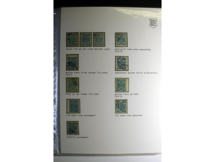 1918/40, sehr schöne vierbändige Sammlung mit Farben, Einheiten, Plattenfehler, Zwischenstegpaaren, Mi.-Nr. 10K, gute Flugpos