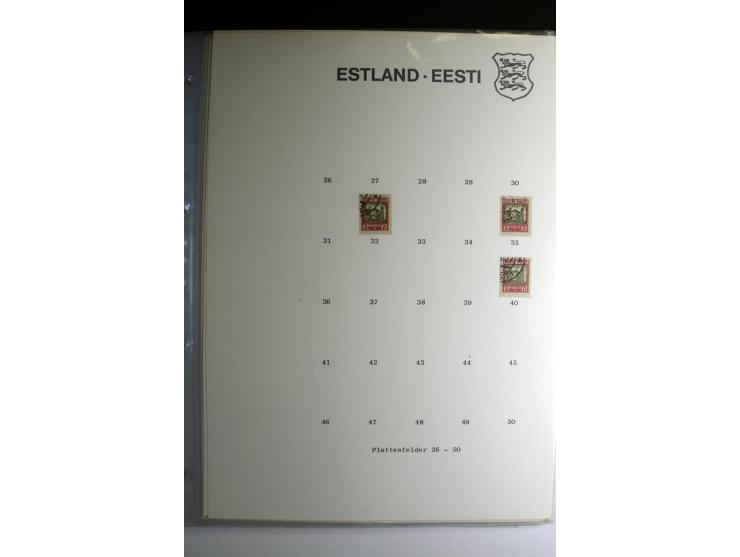 1918/40, sehr schöne vierbändige Sammlung mit Farben, Einheiten, Plattenfehler, Zwischenstegpaaren, Mi.-Nr. 10K, gute Flugpos