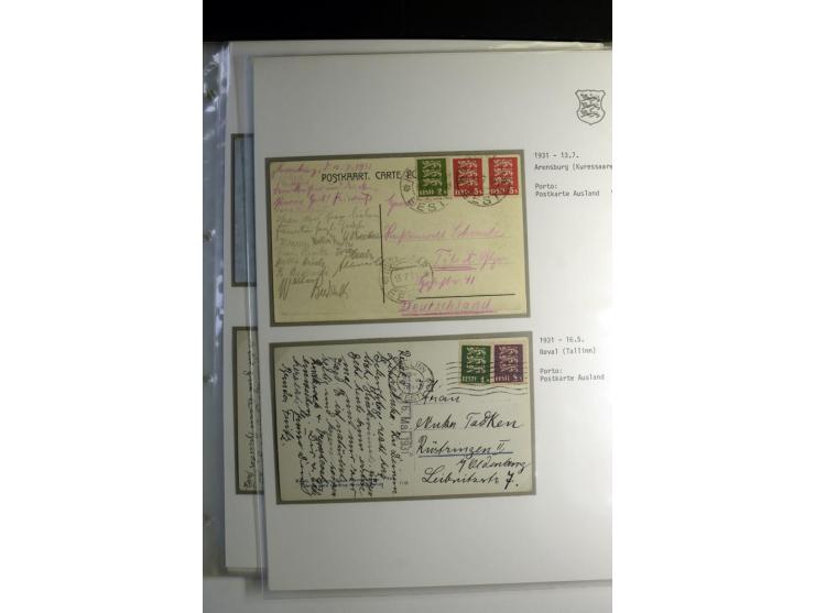 1918/40, sehr schöne vierbändige Sammlung mit Farben, Einheiten, Plattenfehler, Zwischenstegpaaren, Mi.-Nr. 10K, gute Flugpos