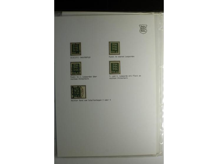 1918/40, sehr schöne vierbändige Sammlung mit Farben, Einheiten, Plattenfehler, Zwischenstegpaaren, Mi.-Nr. 10K, gute Flugpos