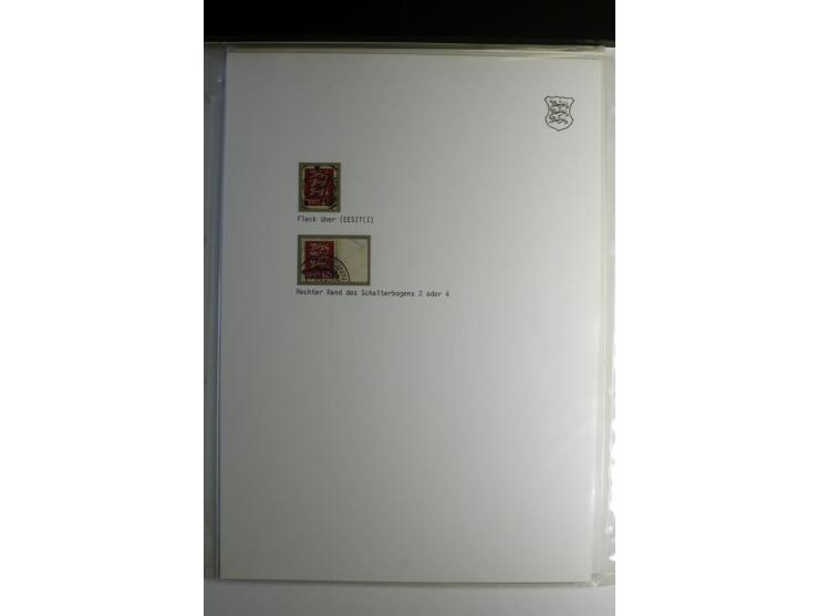 1918/40, sehr schöne vierbändige Sammlung mit Farben, Einheiten, Plattenfehler, Zwischenstegpaaren, Mi.-Nr. 10K, gute Flugpos