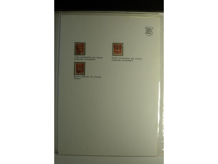 1918/40, sehr schöne vierbändige Sammlung mit Farben, Einheiten, Plattenfehler, Zwischenstegpaaren, Mi.-Nr. 10K, gute Flugpos