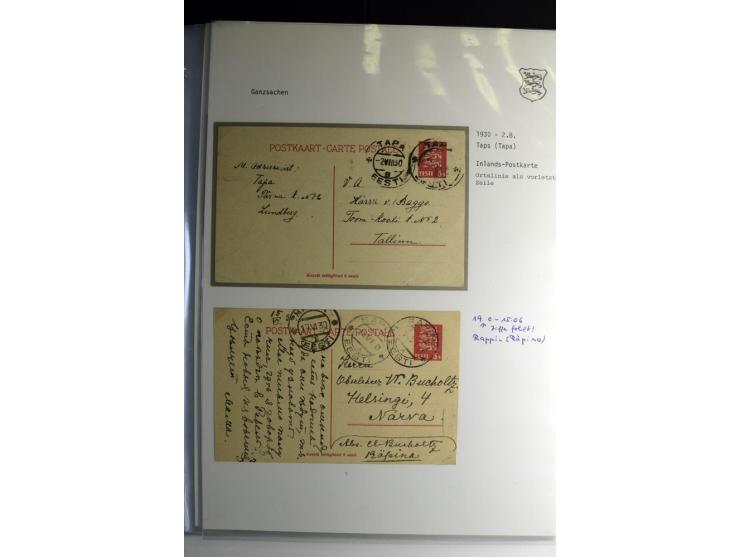 GANZSACHEN/FORMULARE: 1923/40, interessante Sammlung von über 60 Stücken, dabei verschiedene Stempel, Zufrankaturen, bessere 