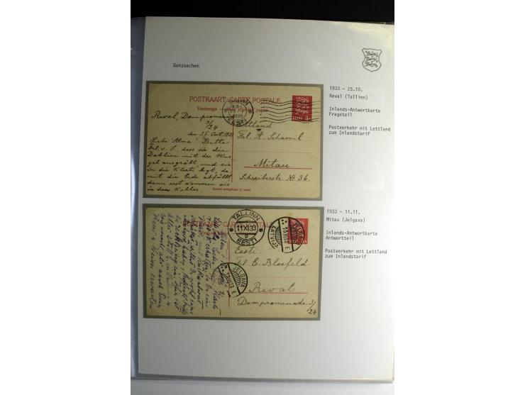 GANZSACHEN/FORMULARE: 1923/40, interessante Sammlung von über 60 Stücken, dabei verschiedene Stempel, Zufrankaturen, bessere 