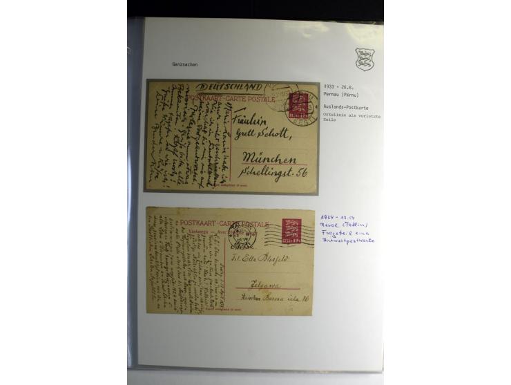 GANZSACHEN/FORMULARE: 1923/40, interessante Sammlung von über 60 Stücken, dabei verschiedene Stempel, Zufrankaturen, bessere 