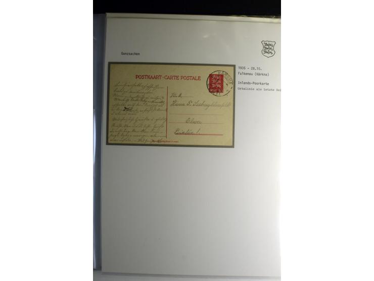 GANZSACHEN/FORMULARE: 1923/40, interessante Sammlung von über 60 Stücken, dabei verschiedene Stempel, Zufrankaturen, bessere 