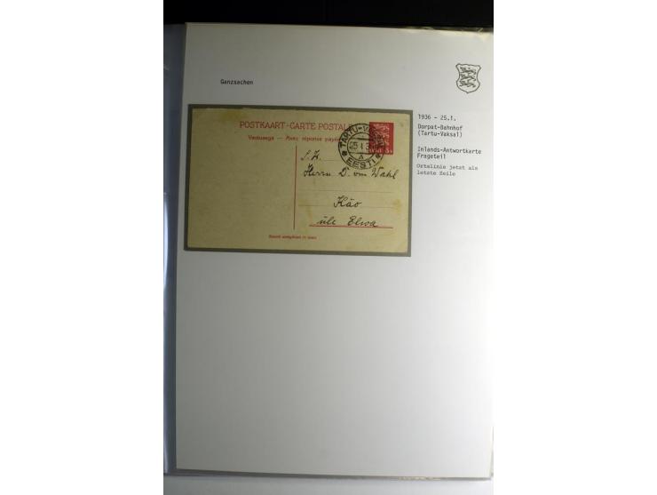 GANZSACHEN/FORMULARE: 1923/40, interessante Sammlung von über 60 Stücken, dabei verschiedene Stempel, Zufrankaturen, bessere 