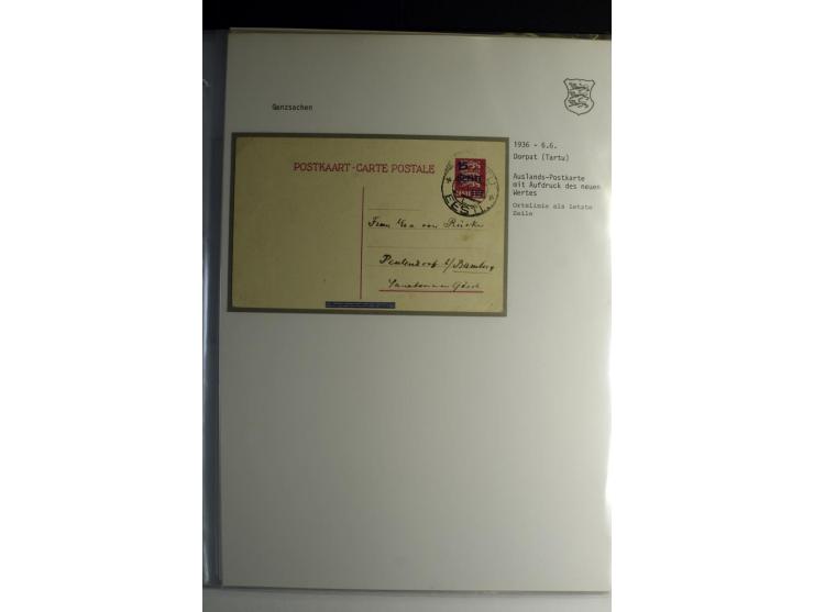 GANZSACHEN/FORMULARE: 1923/40, interessante Sammlung von über 60 Stücken, dabei verschiedene Stempel, Zufrankaturen, bessere 