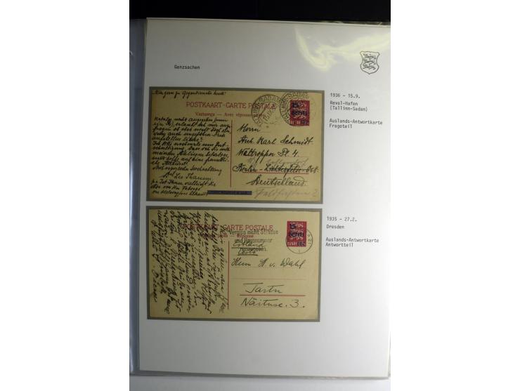 GANZSACHEN/FORMULARE: 1923/40, interessante Sammlung von über 60 Stücken, dabei verschiedene Stempel, Zufrankaturen, bessere 