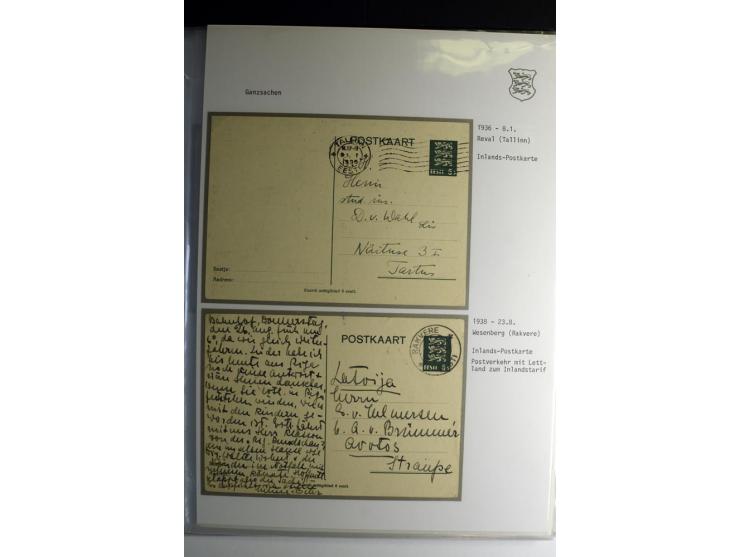 GANZSACHEN/FORMULARE: 1923/40, interessante Sammlung von über 60 Stücken, dabei verschiedene Stempel, Zufrankaturen, bessere 