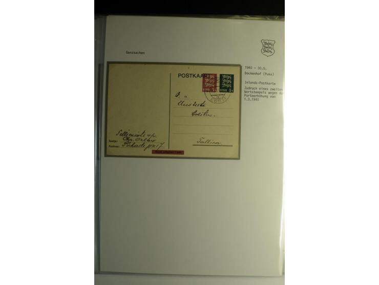 GANZSACHEN/FORMULARE: 1923/40, interessante Sammlung von über 60 Stücken, dabei verschiedene Stempel, Zufrankaturen, bessere 