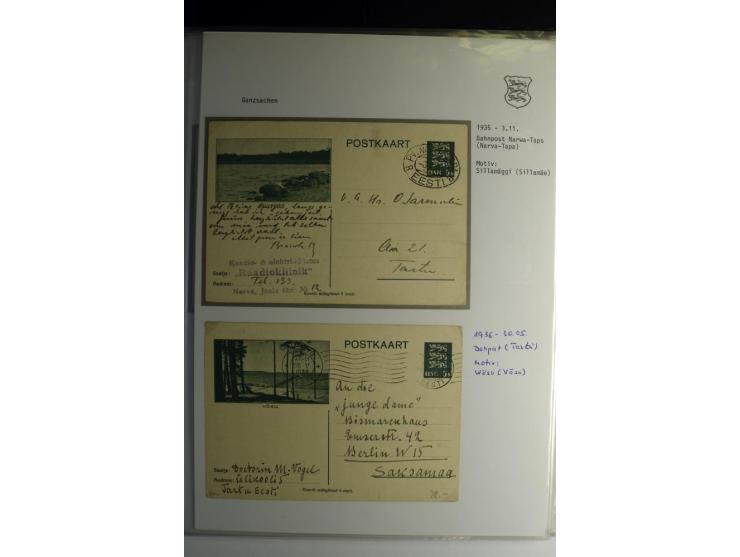GANZSACHEN/FORMULARE: 1923/40, interessante Sammlung von über 60 Stücken, dabei verschiedene Stempel, Zufrankaturen, bessere 