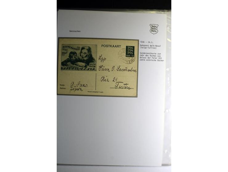 GANZSACHEN/FORMULARE: 1923/40, interessante Sammlung von über 60 Stücken, dabei verschiedene Stempel, Zufrankaturen, bessere 