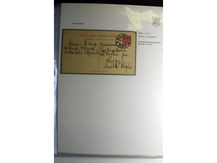 GANZSACHEN/FORMULARE: 1923/40, interessante Sammlung von über 60 Stücken, dabei verschiedene Stempel, Zufrankaturen, bessere 