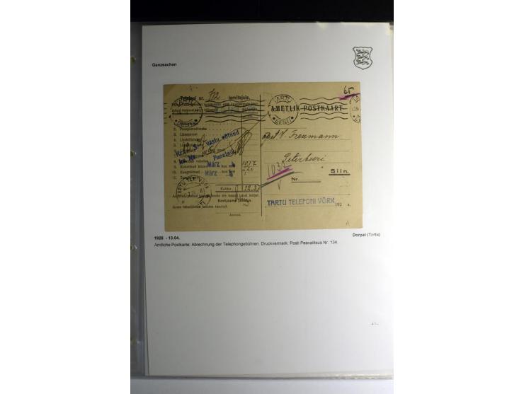 GANZSACHEN/FORMULARE: 1923/40, interessante Sammlung von über 60 Stücken, dabei verschiedene Stempel, Zufrankaturen, bessere 