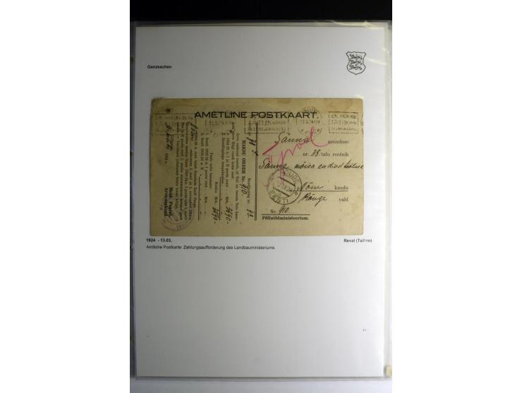 GANZSACHEN/FORMULARE: 1923/40, interessante Sammlung von über 60 Stücken, dabei verschiedene Stempel, Zufrankaturen, bessere 
