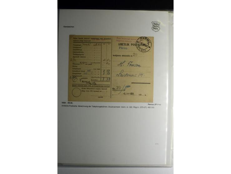 GANZSACHEN/FORMULARE: 1923/40, interessante Sammlung von über 60 Stücken, dabei verschiedene Stempel, Zufrankaturen, bessere 