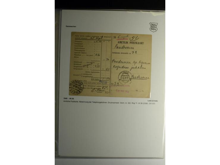 GANZSACHEN/FORMULARE: 1923/40, interessante Sammlung von über 60 Stücken, dabei verschiedene Stempel, Zufrankaturen, bessere 