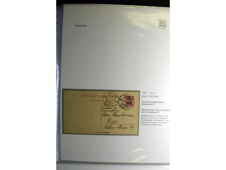 GANZSACHEN/FORMULARE: 1923/40, interessante Sammlung von über 60 Stücken, dabei verschiedene Stempel, Zufrankaturen, bessere 