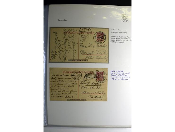 GANZSACHEN/FORMULARE: 1923/40, interessante Sammlung von über 60 Stücken, dabei verschiedene Stempel, Zufrankaturen, bessere 