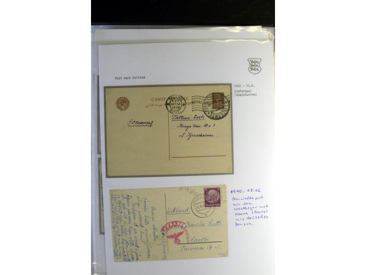 BESONDERHEITEN: 1926/40, 15 Briefe und Karten, dabei 6 Karten mit Stempel "aus dem Briefkasten" sowie Incoming Mail u.a. aus 