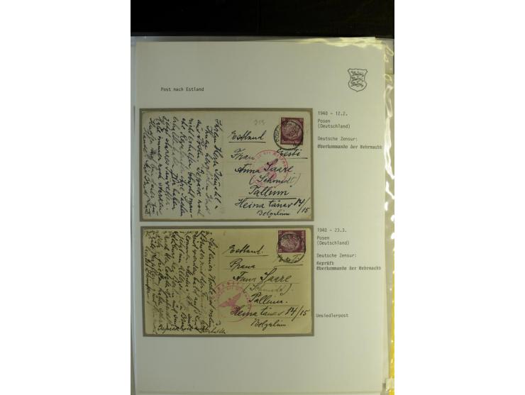 BESONDERHEITEN: 1926/40, 15 Briefe und Karten, dabei 6 Karten mit Stempel "aus dem Briefkasten" sowie Incoming Mail u.a. aus 