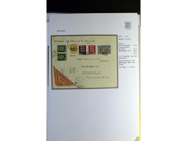 BESONDERHEITEN: 1926/40, 15 Briefe und Karten, dabei 6 Karten mit Stempel "aus dem Briefkasten" sowie Incoming Mail u.a. aus 