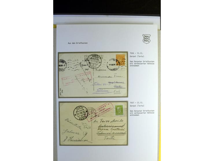 BESONDERHEITEN: 1926/40, 15 Briefe und Karten, dabei 6 Karten mit Stempel "aus dem Briefkasten" sowie Incoming Mail u.a. aus 