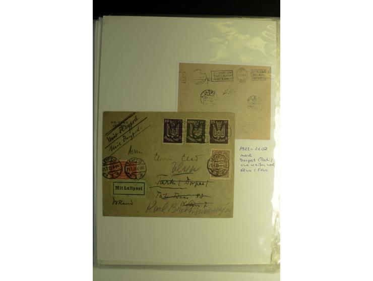 LUFTPOST, 1920/40, sehr interessante Sammlung von über 40 Karten und Briefen, dabei zwei Eisflüge, viele Einschreiben, Zensur