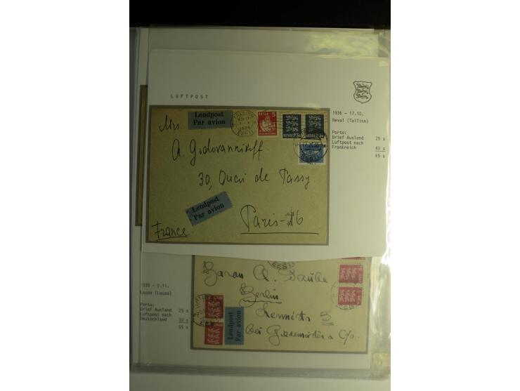 LUFTPOST, 1920/40, sehr interessante Sammlung von über 40 Karten und Briefen, dabei zwei Eisflüge, viele Einschreiben, Zensur