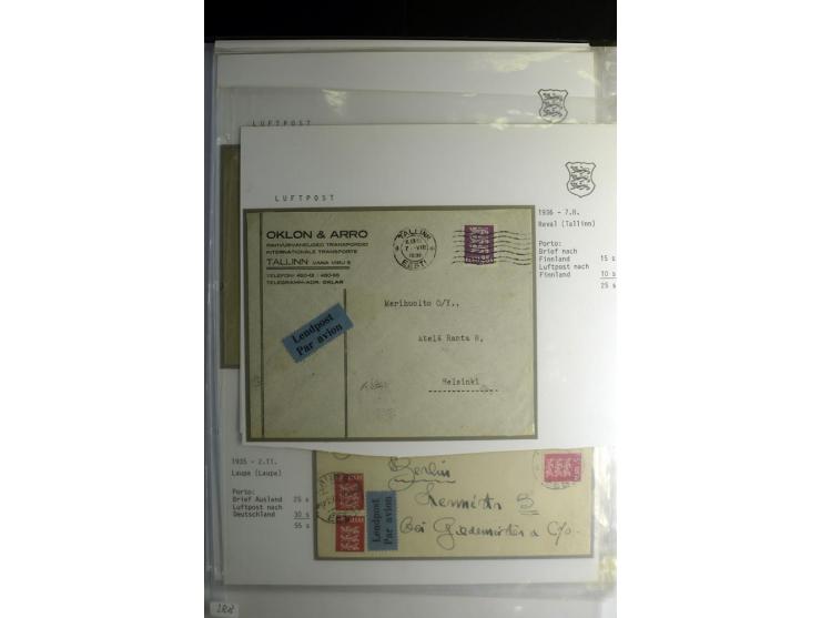 LUFTPOST, 1920/40, sehr interessante Sammlung von über 40 Karten und Briefen, dabei zwei Eisflüge, viele Einschreiben, Zensur