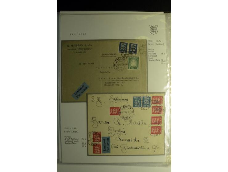 LUFTPOST, 1920/40, sehr interessante Sammlung von über 40 Karten und Briefen, dabei zwei Eisflüge, viele Einschreiben, Zensur