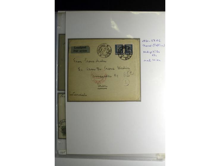 LUFTPOST, 1920/40, sehr interessante Sammlung von über 40 Karten und Briefen, dabei zwei Eisflüge, viele Einschreiben, Zensur
