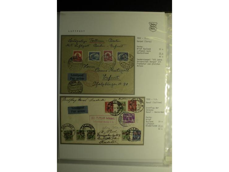 LUFTPOST, 1920/40, sehr interessante Sammlung von über 40 Karten und Briefen, dabei zwei Eisflüge, viele Einschreiben, Zensur