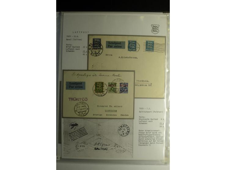 LUFTPOST, 1920/40, sehr interessante Sammlung von über 40 Karten und Briefen, dabei zwei Eisflüge, viele Einschreiben, Zensur