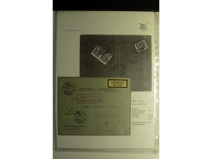 LUFTPOST, 1920/40, sehr interessante Sammlung von über 40 Karten und Briefen, dabei zwei Eisflüge, viele Einschreiben, Zensur