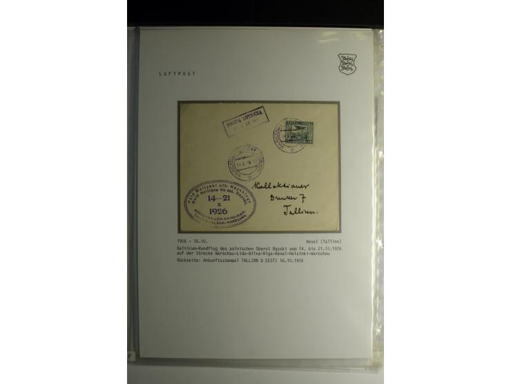 LUFTPOST, 1920/40, sehr interessante Sammlung von über 40 Karten und Briefen, dabei zwei Eisflüge, viele Einschreiben, Zensur