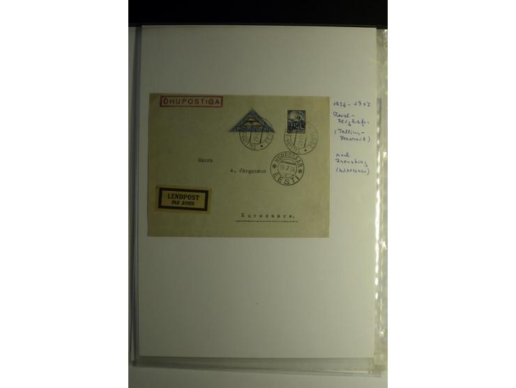 LUFTPOST, 1920/40, sehr interessante Sammlung von über 40 Karten und Briefen, dabei zwei Eisflüge, viele Einschreiben, Zensur