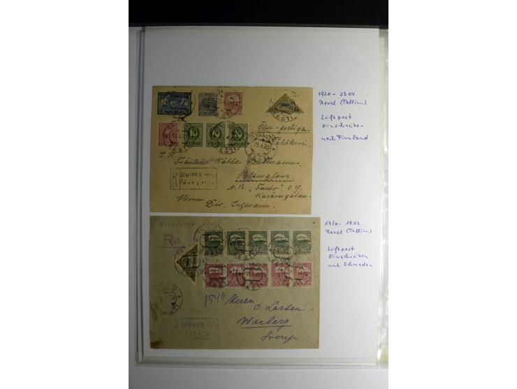 LUFTPOST, 1920/40, sehr interessante Sammlung von über 40 Karten und Briefen, dabei zwei Eisflüge, viele Einschreiben, Zensur