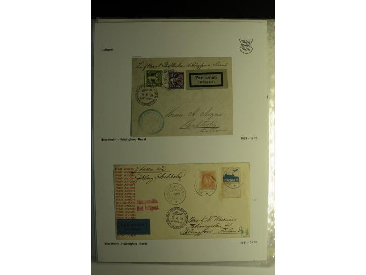 LUFTPOST, 1920/40, sehr interessante Sammlung von über 40 Karten und Briefen, dabei zwei Eisflüge, viele Einschreiben, Zensur